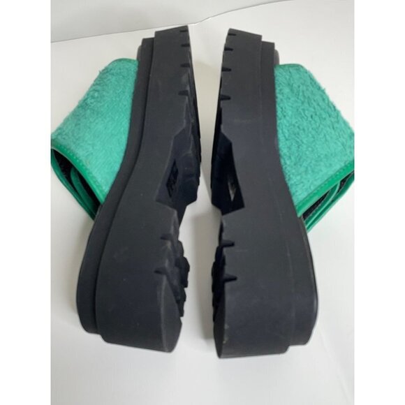 NEW E8 by Miista Verena Green Terrycloth Platform Sandals Mules US 7 EUR 37 - Picture 4 of 5